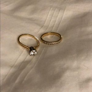 Diamond Engagement Ring & Wedding Band